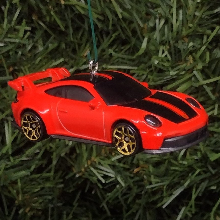 Porsche 911 GT3 Ornament Christmas Tree Decoration Unique Gift Idea Red