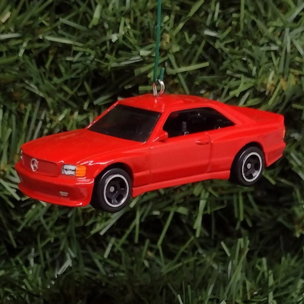 Mercedes Benz Ornament 1989 560 SEC AMG Christmas Tree Decoration Unique Xmas Gift Idea Red