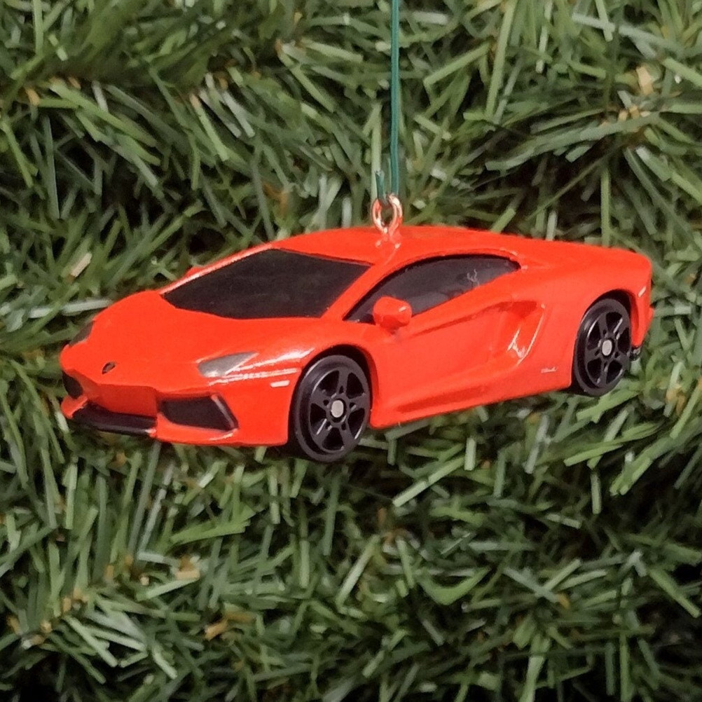 LAMBORGHINI Ornament Aventador LP 700-4 Christmas Tree Decoration Unique Gift Idea Lambo Orange