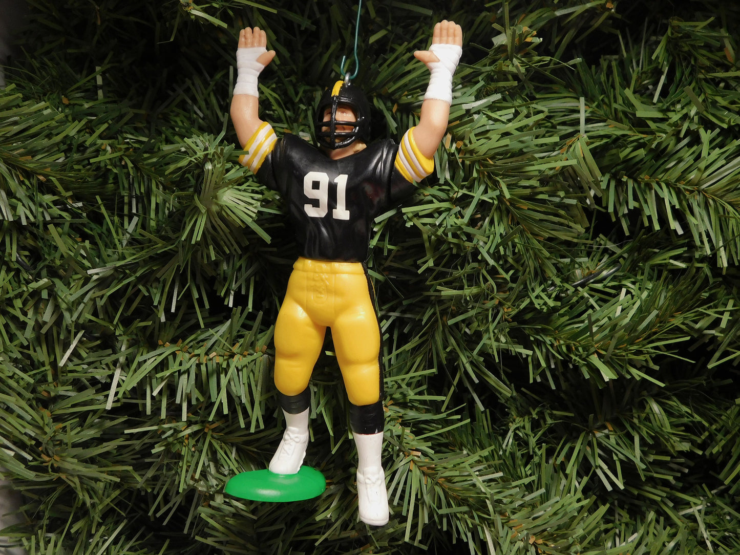 PITTSBURGH STEELERS Ornament Kevin Greene Christmas tree decoration NFL football figure unique Xmas gift idea