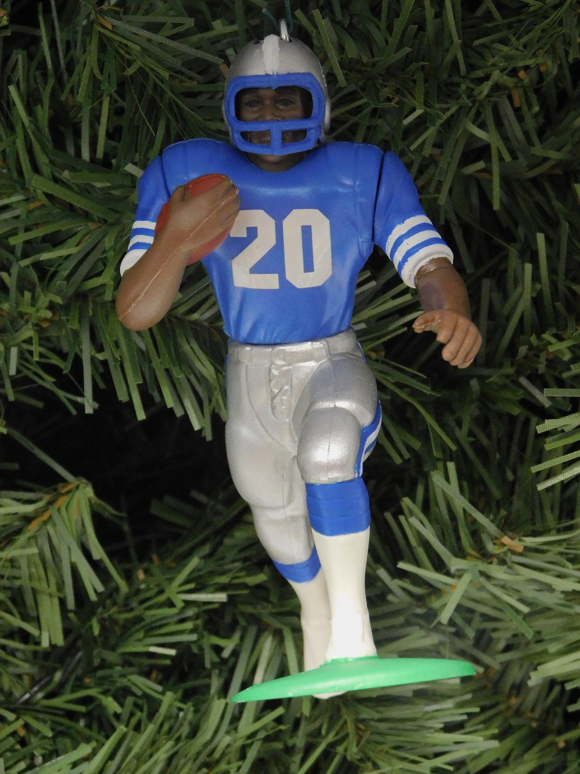 Barry Sanders DETROIT LIONS ornament Christmas tree decoration NFL football figure xmas unique gift idea