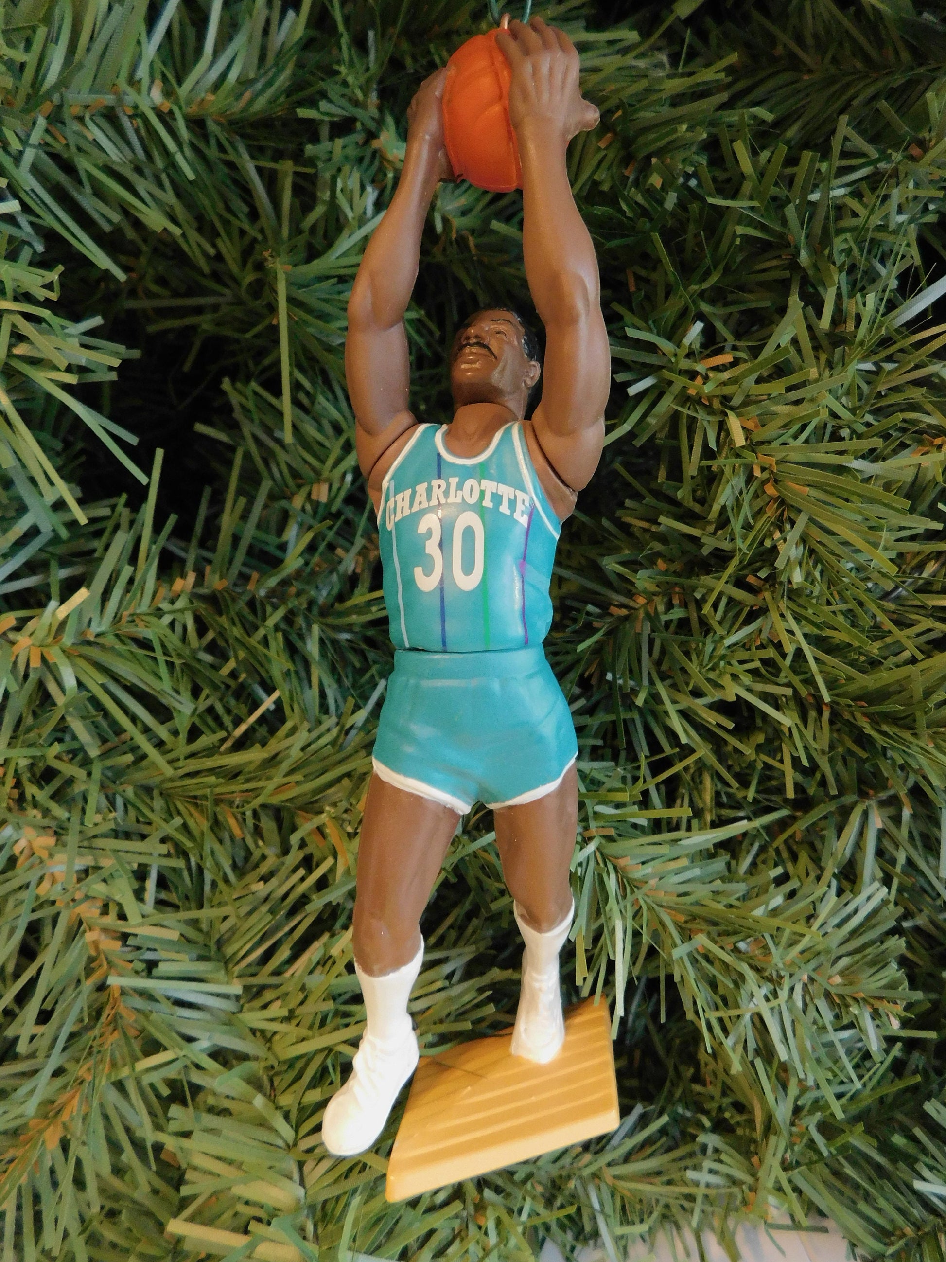 CHARLOTTE HORNETS Christmas ornaments Larry Johnson/Alonzo Mourning/Dell Curry xmas tree decoration unique gift idea