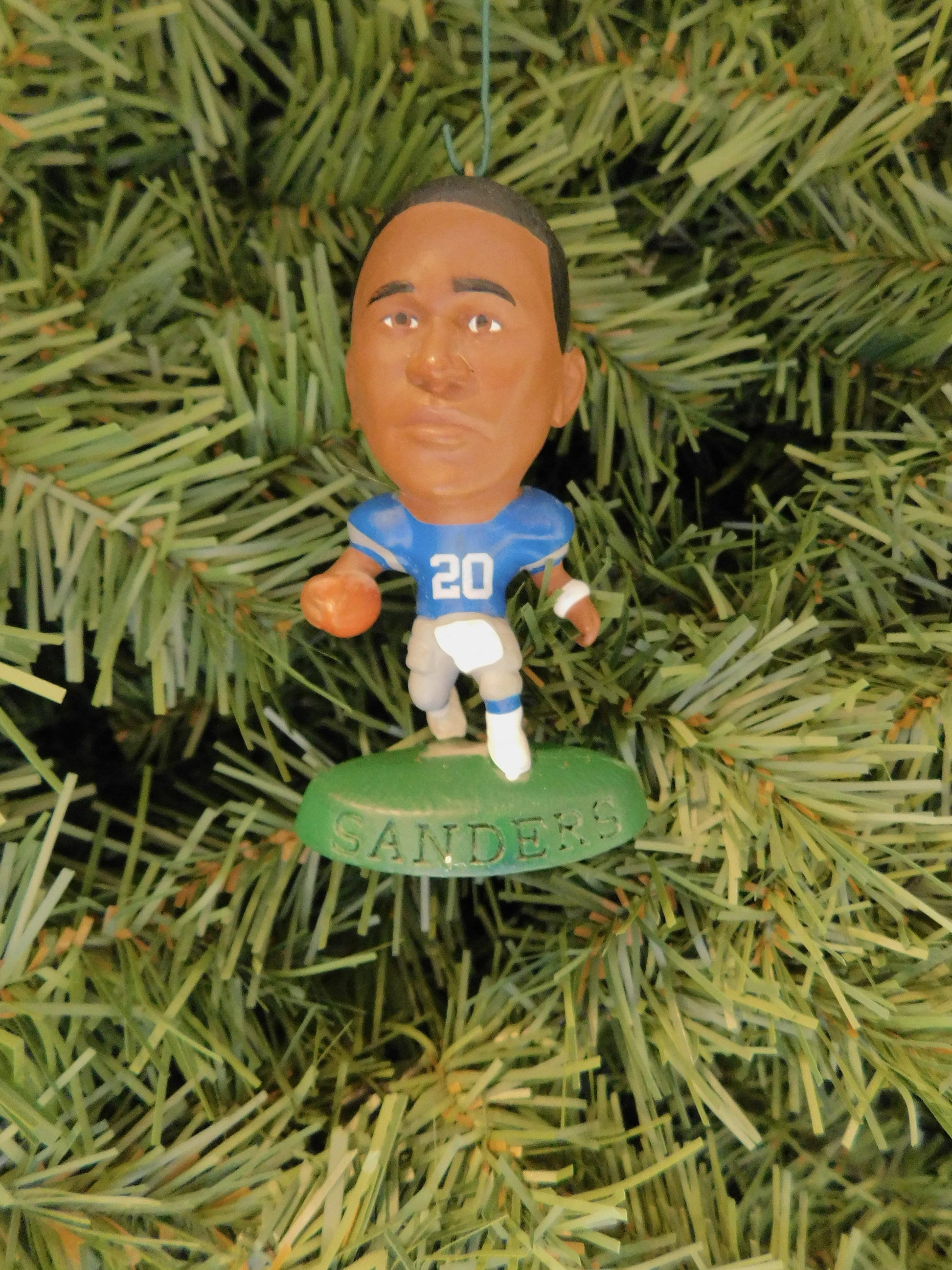 Barry Sanders DETROIT LIONS ornament Christmas tree decoration NFL football figure xmas unique gift idea