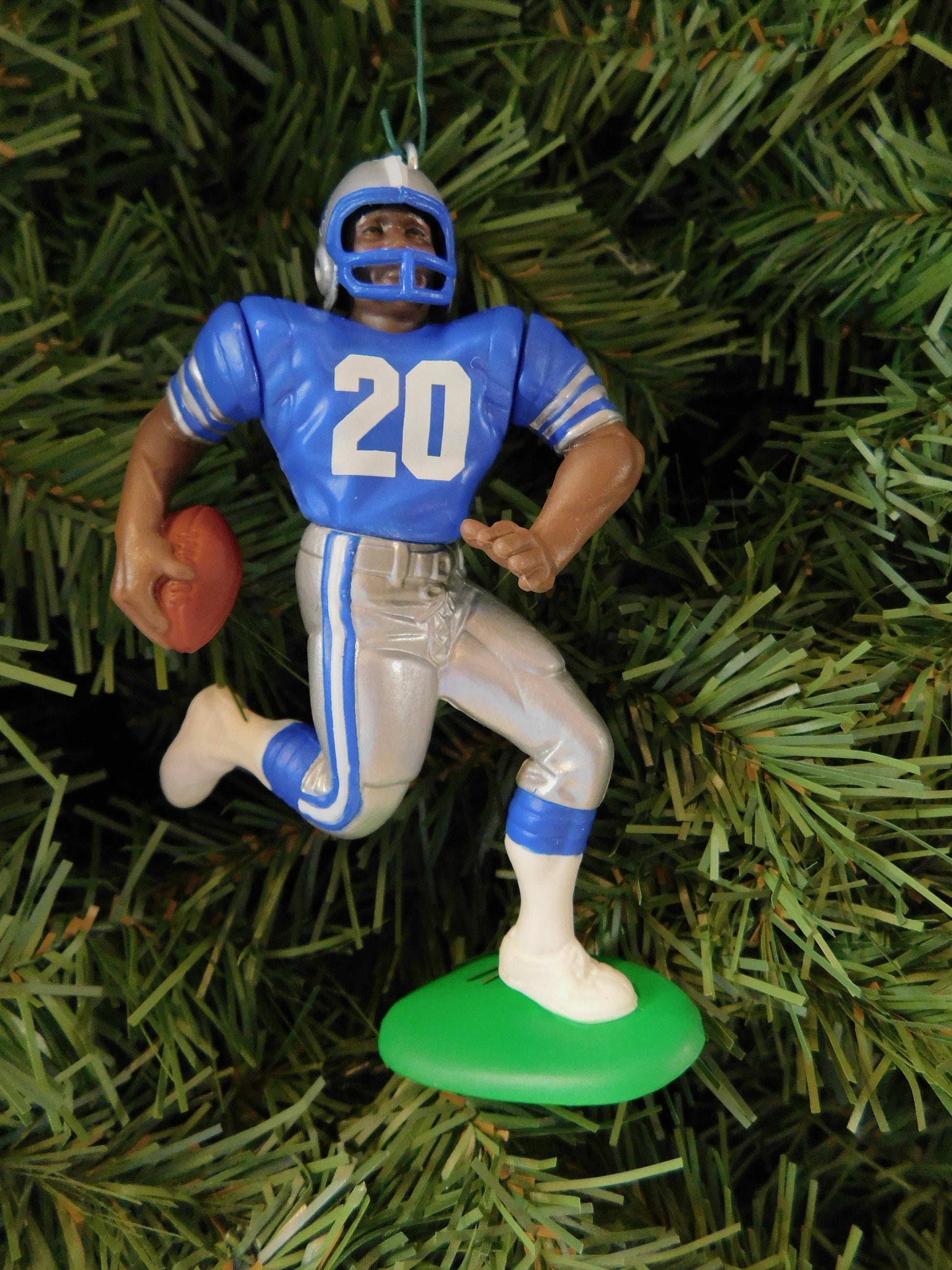 Barry Sanders DETROIT LIONS ornament Christmas tree decoration NFL football figure xmas unique gift idea