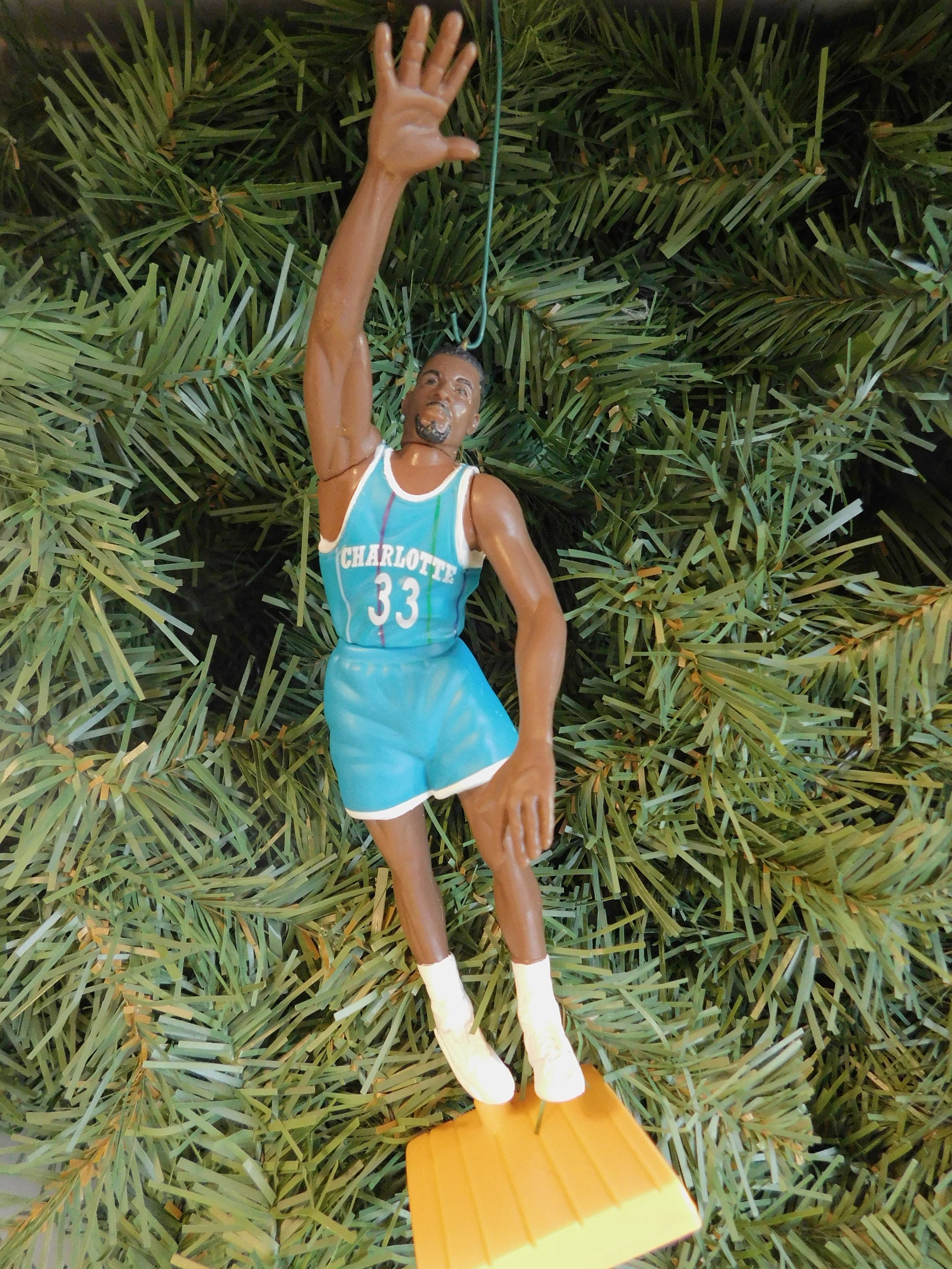 CHARLOTTE HORNETS Christmas ornaments Larry Johnson/Alonzo Mourning/Dell Curry xmas tree decoration unique gift idea