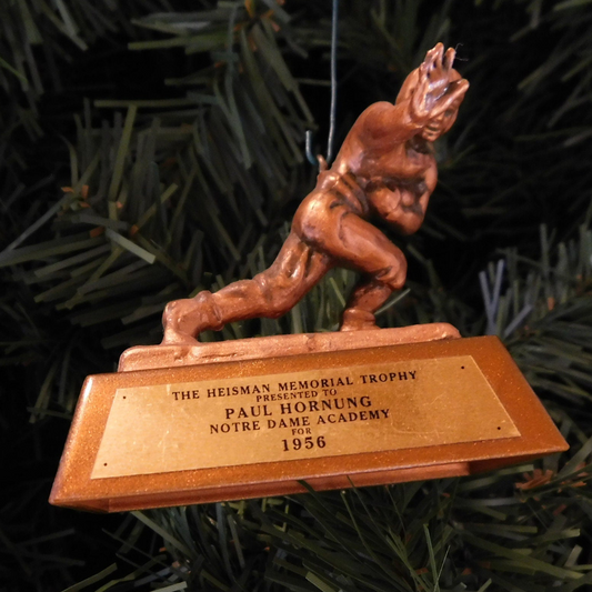 Paul Hornung NOTRE DAME Ornament mini Heisman Trophy Christmas Gift NCAA Football Fighting Irish