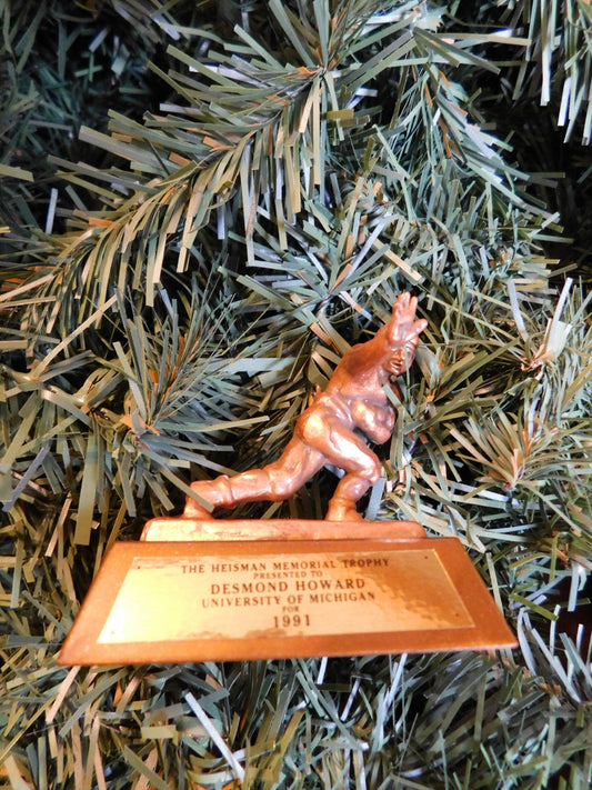 Desmond Howard Michigan Wolverines Ornament mini Heisman Trophy xmas ncaa football figure unique gift idea