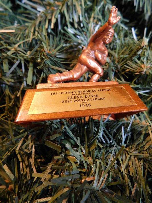 Gelnn Davis WEST POINT Army Football Christmas Ornament Mini Heisman Trophy Unique Gift Idea NCAA Xmas Tree Decoration