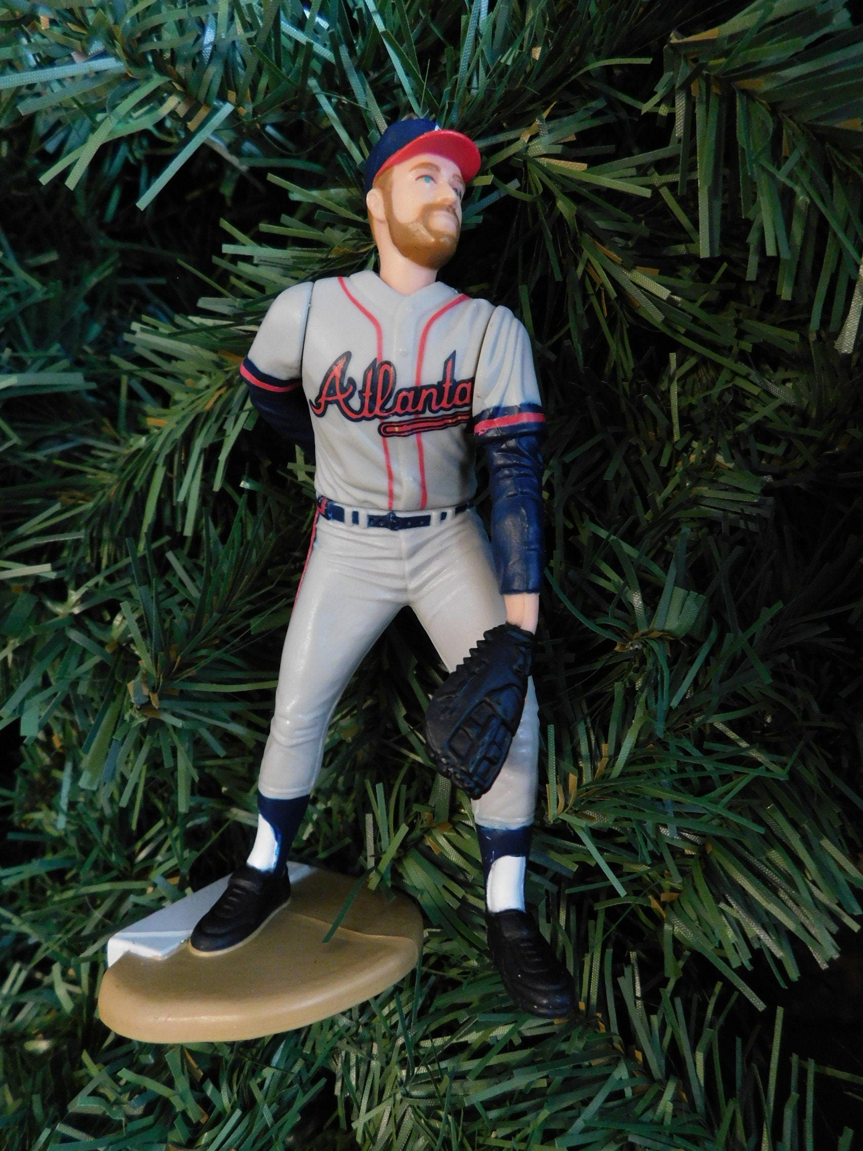 ATLANTA BRAVES Ornaments Christmas tree decoration Warren Spahn John Smoltz Dave Justice Tom Glavine baseball xmas figure unique gift idea