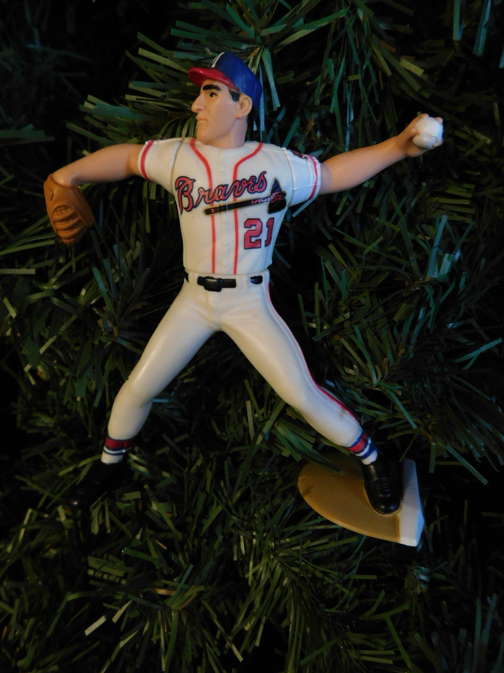 ATLANTA BRAVES Ornaments Christmas tree decoration Warren Spahn John Smoltz Dave Justice Tom Glavine baseball xmas figure unique gift idea