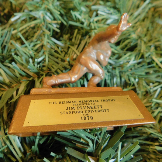 Jim Plunkett STANFORD CARDINAL Christmas Ornament Gift mini Heisman Trophy NCAA Football Figure