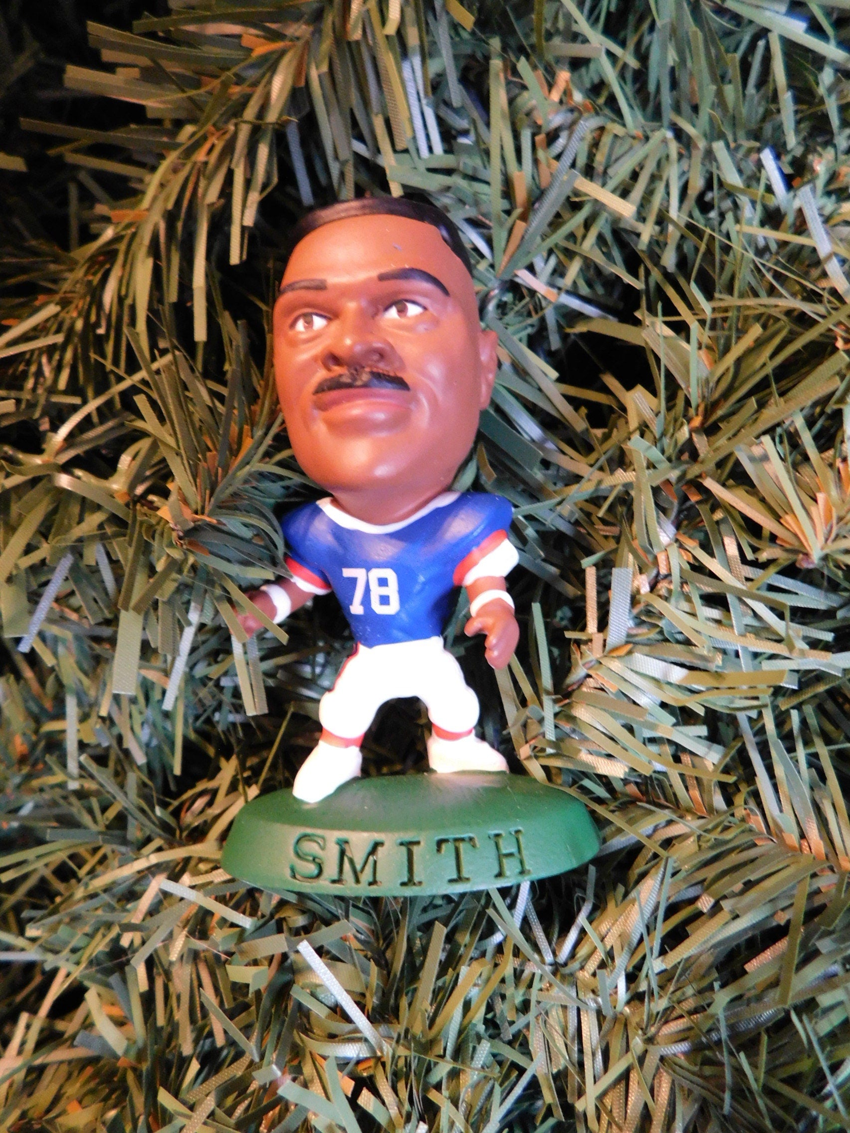 Bruce Smith Buffalo Bills Christmas Ornament Unique Gift Idea or Xmas Tree Decoration NFL Football Figure
