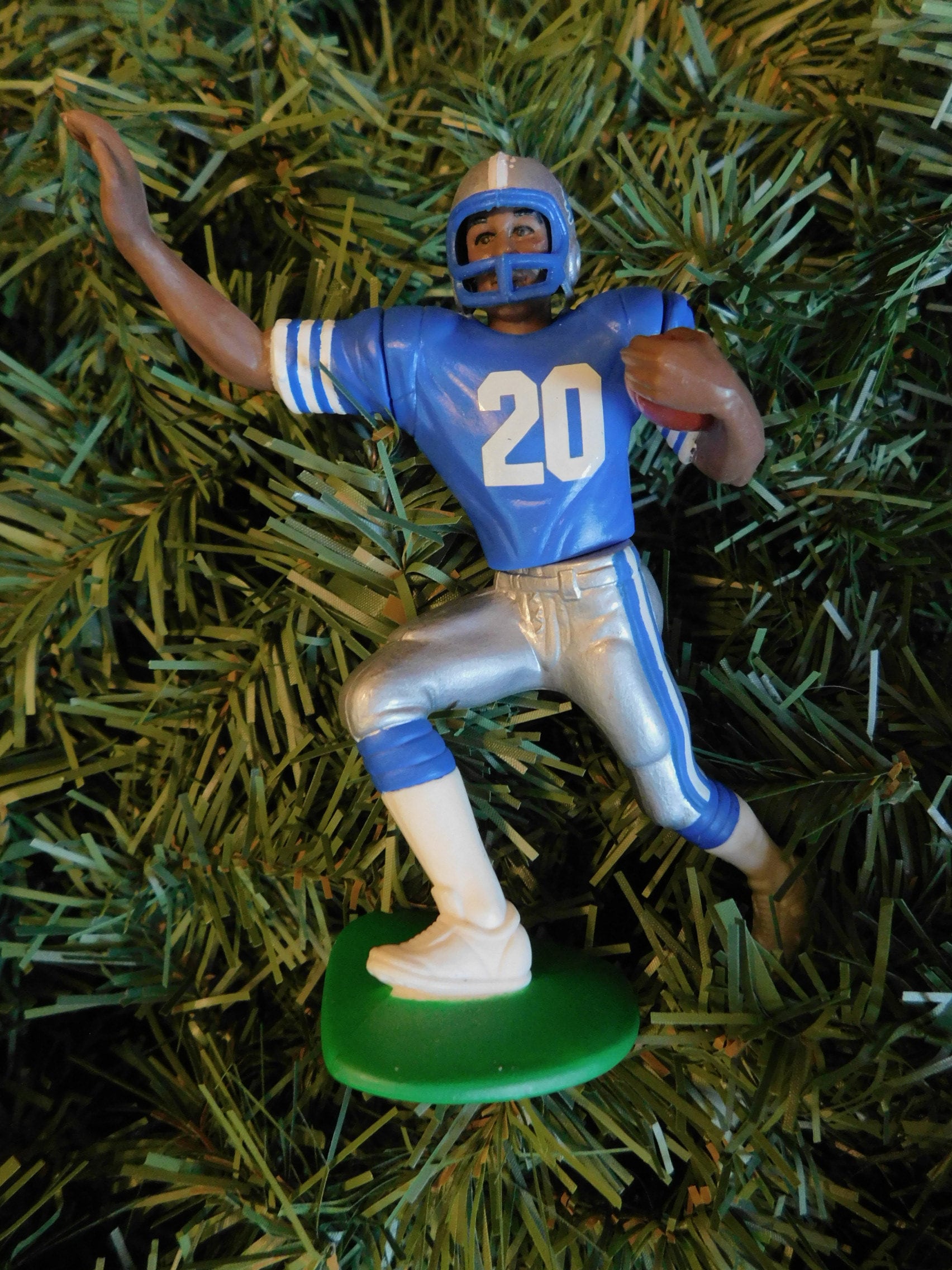 Barry Sanders DETROIT LIONS ornament Christmas tree decoration NFL football figure xmas unique gift idea