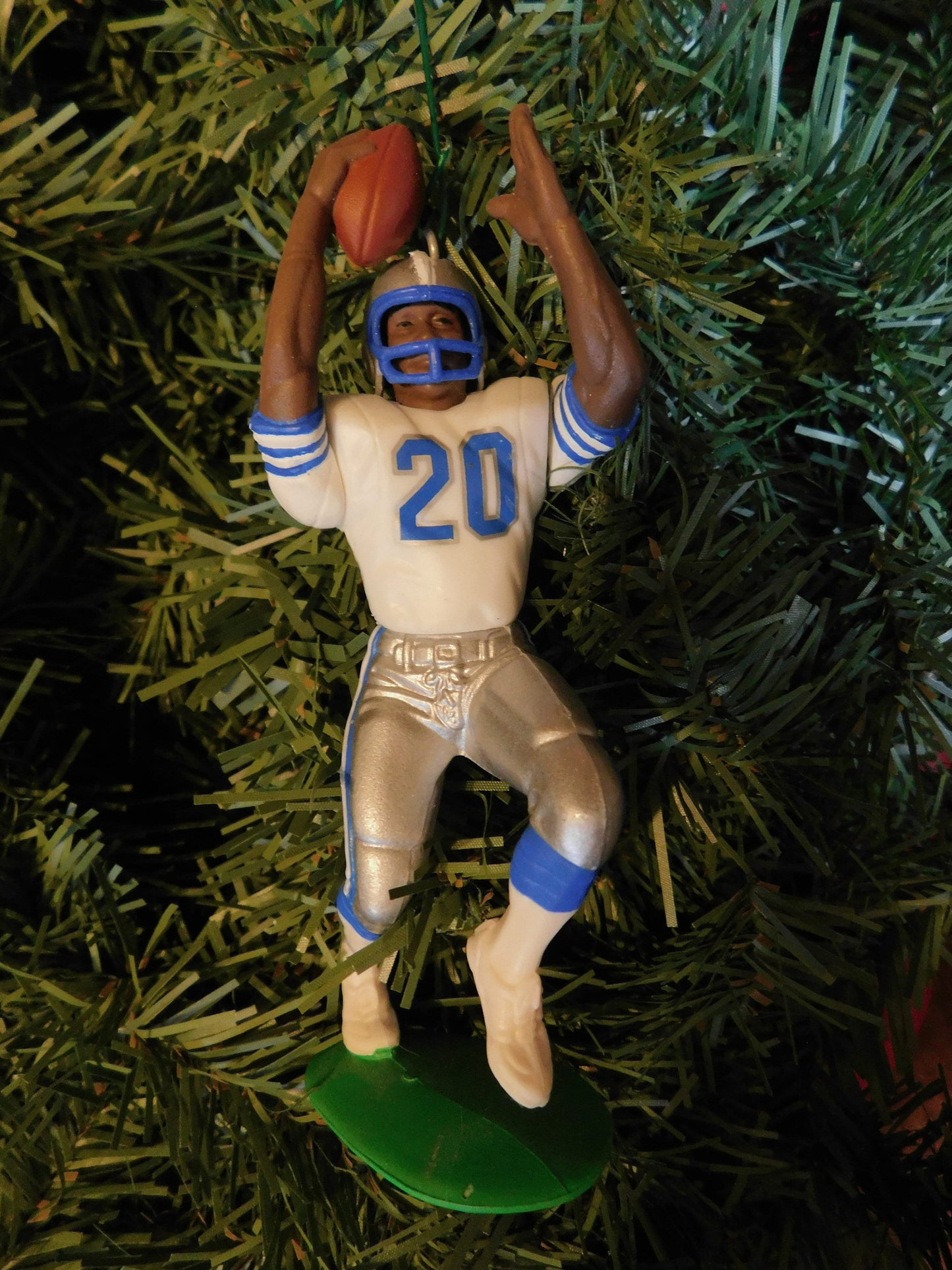 Barry Sanders DETROIT LIONS ornament Christmas tree decoration NFL football figure xmas unique gift idea