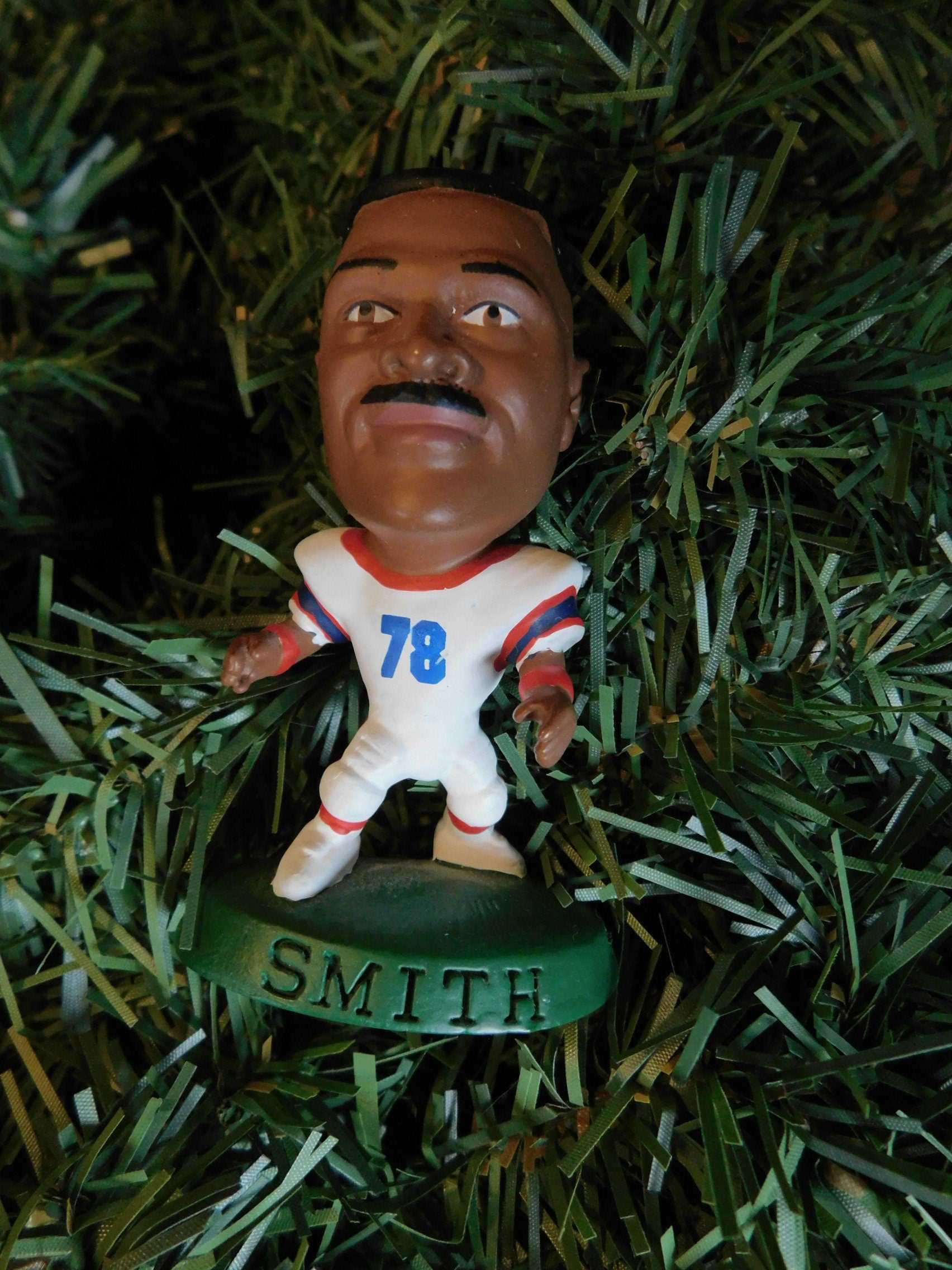 Bruce Smith Buffalo Bills Christmas Ornament Unique Gift Idea or Xmas Tree Decoration NFL Football Figure