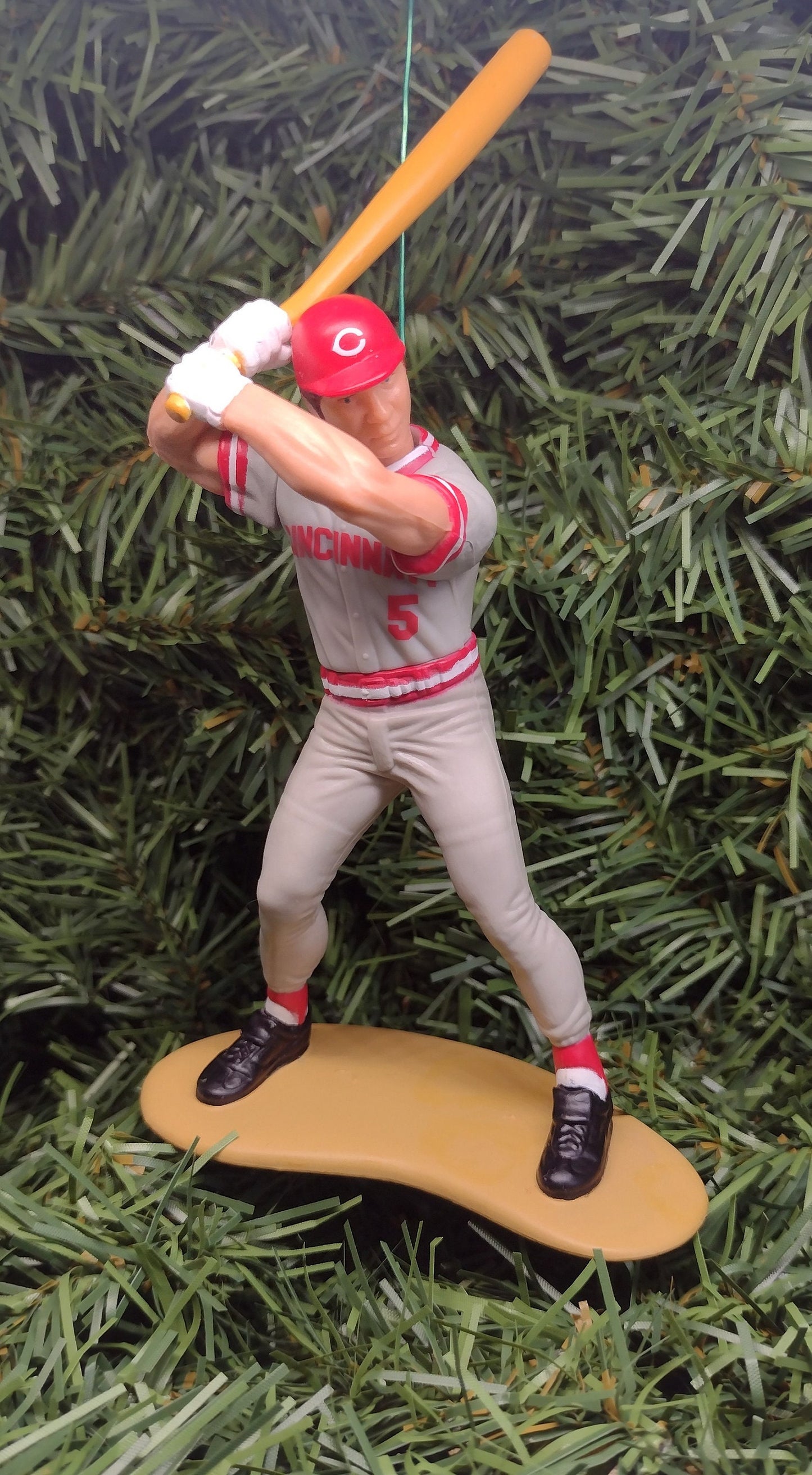 CINCINNATI REDS Johnny Bench Christmas Tree Ornament MLB Baseball Xmas Figure Unique Gift Idea Big Red Machine