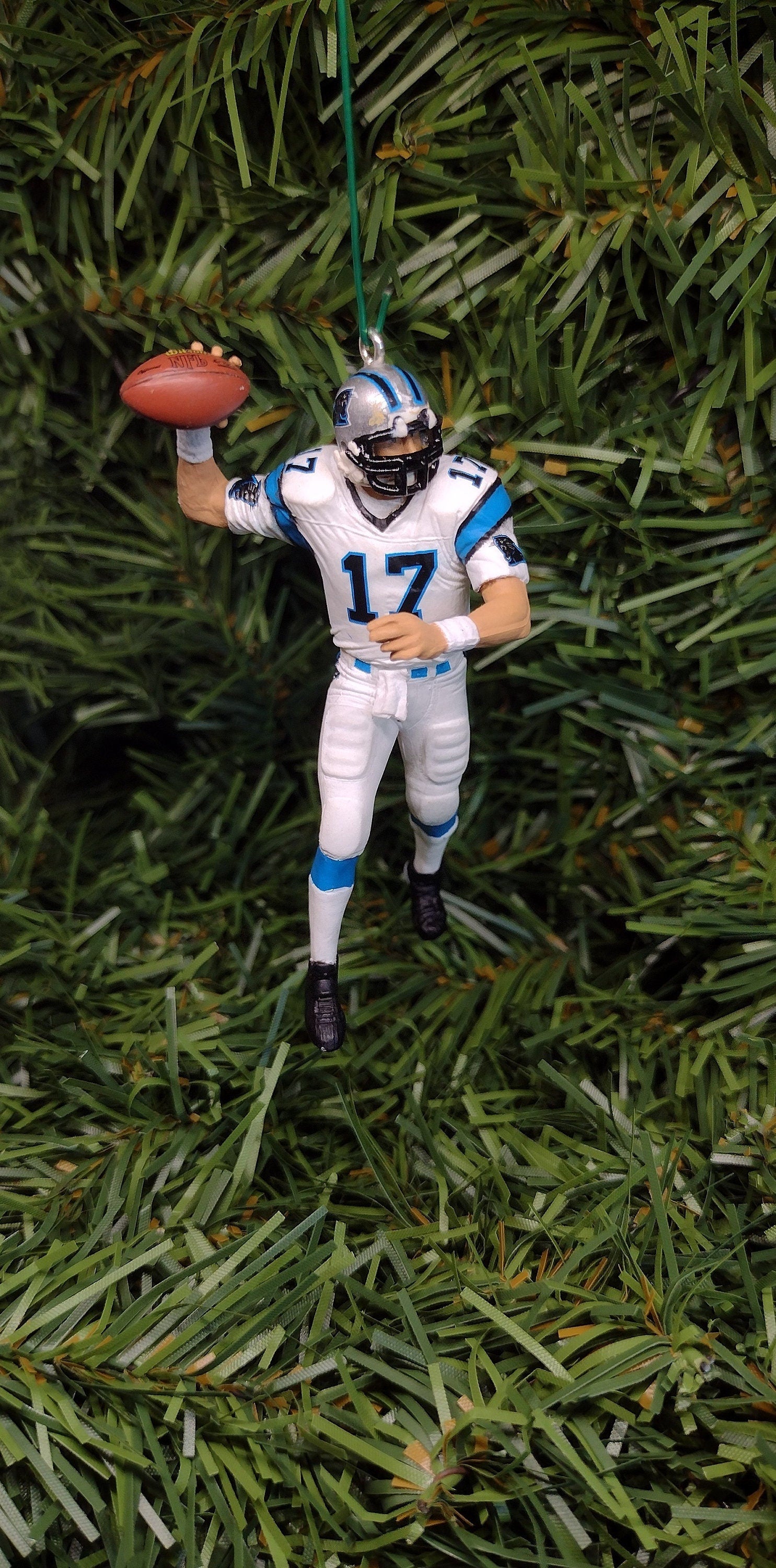 Carolina Panthers Ornament Jake Delhomme Christmas Gift Idea Unique Xmas Tree Decoration NFL Football Figure