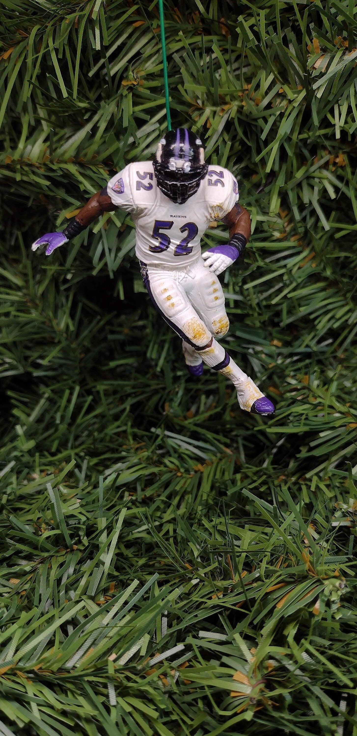 Ray Lewis Baltimore Ravens Ornament Christmas Gift Idea Unique Xmas Tree Decoration NFL Football Figure 2.75 inches