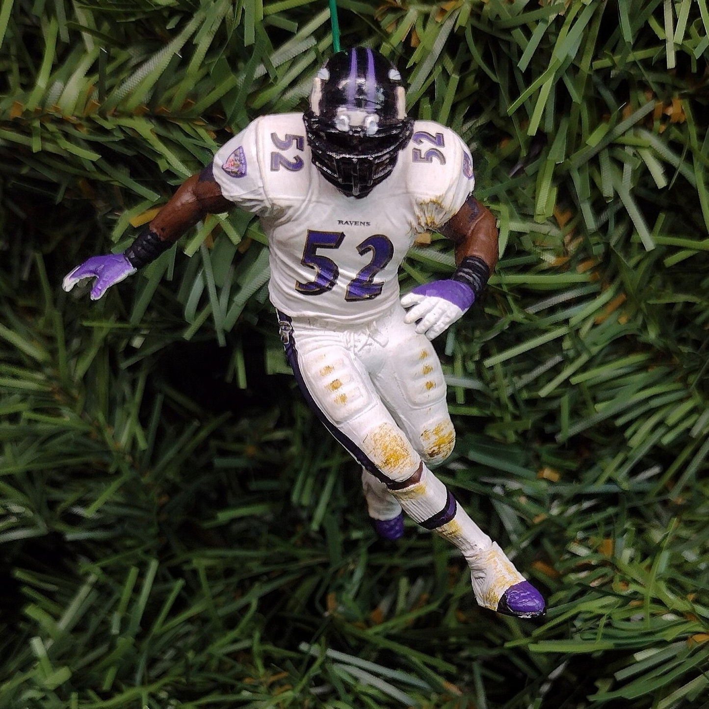 Ray Lewis Baltimore Ravens Ornament Christmas Gift Idea Unique Xmas Tree Decoration NFL Football Figure 2.75 inches