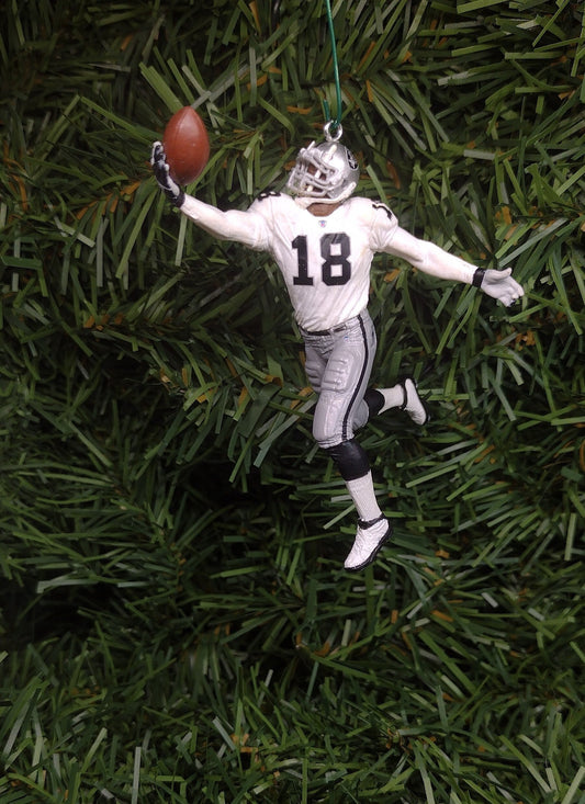 Randy Moss Oakland Raiders Ornament Christmas Gift Idea Unique Xmas Tree Decoration NFL football figure Las Vegas