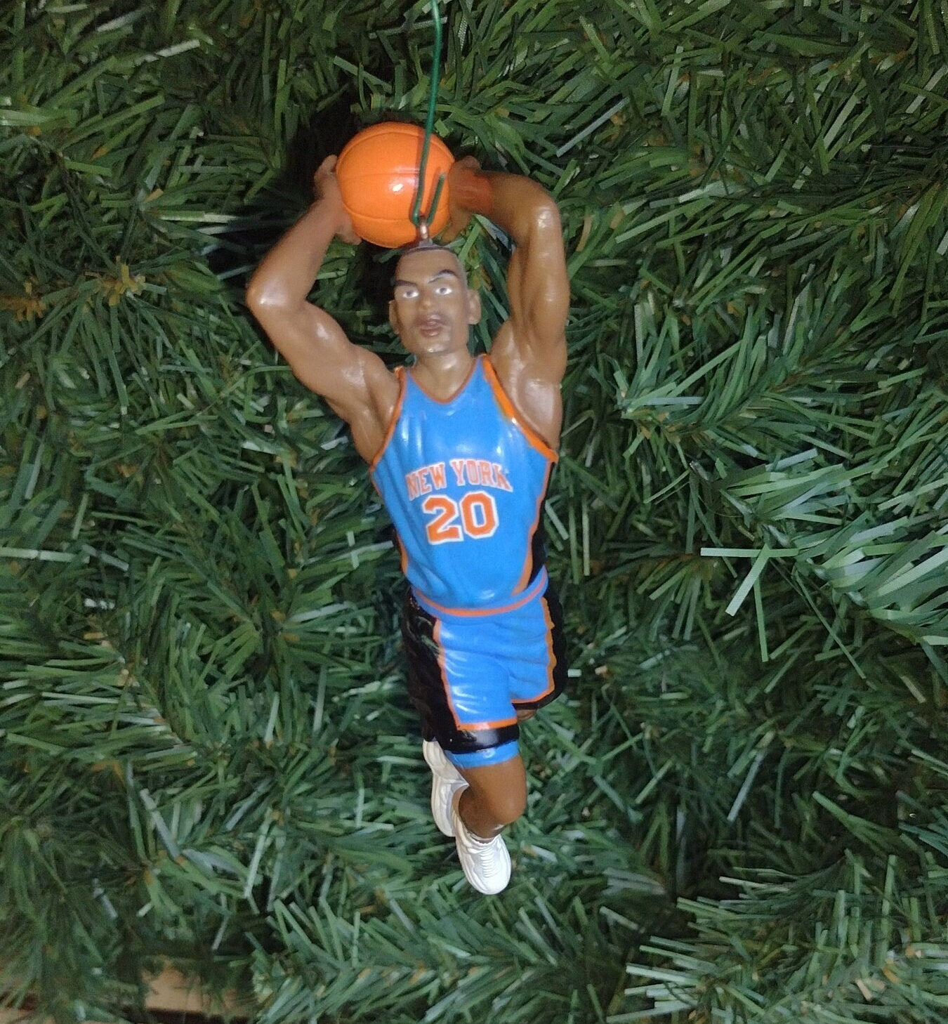 NEW YORK KNICKS Christmas tree ornament Alan Houston xmas nba basketball figure unique gift idea