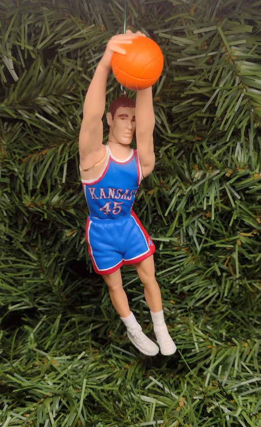 Kansas Jayhawks ornament Raef LaFrentz Christmas Gift Idea NCAA Basketball Figure Unique Xmas Tree Decoration