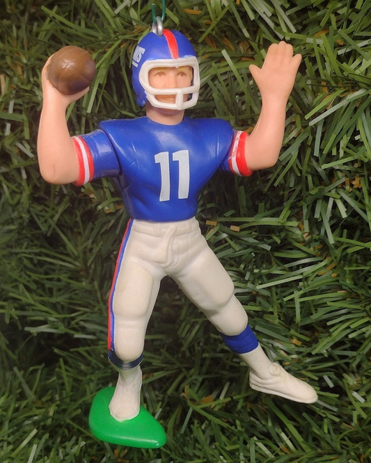 NEW YORK GIANTS Ornament Christmas Gift Phil Simms NFL Football Figure Xmas Tree Decoration