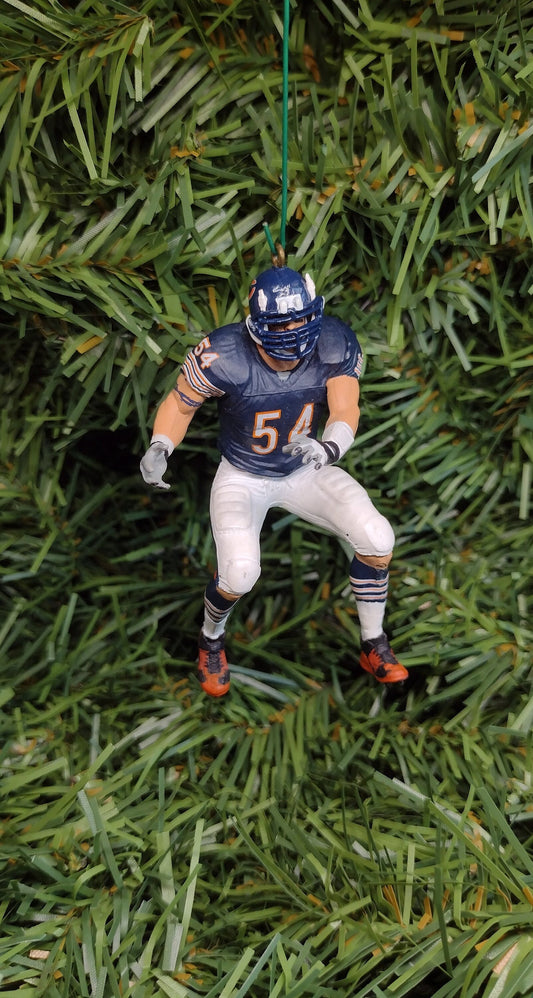 Chicago Bears Ornament Brian Urlacher Christmas Gift Idea Unique Xmas Tree Decoration NFL Football Figure