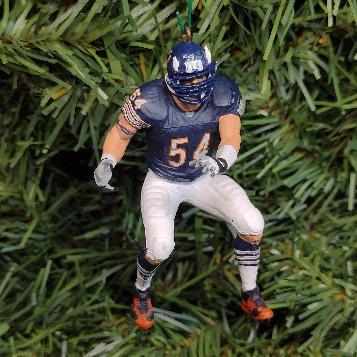 CHICAGO BEARS Christmas Ornament Brian Urlacher Unique Gift Idea Xmas Tree Decoration NFL Football Figure