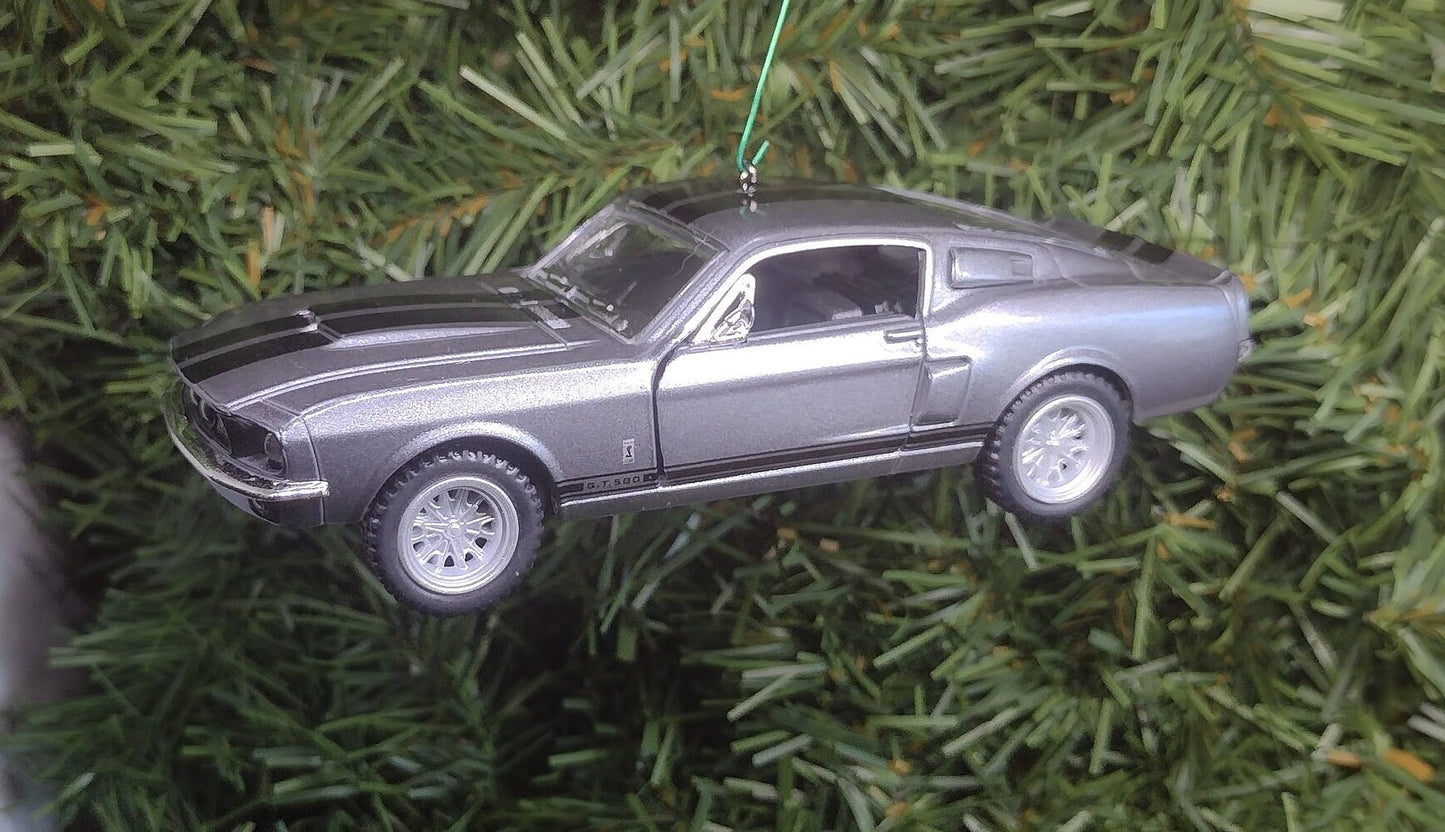 Ford Mustang Ornament Christmas Gift Idea 1967 Shelby GT 500 Fun Automotive Xmas tree Decoration 5 inches long