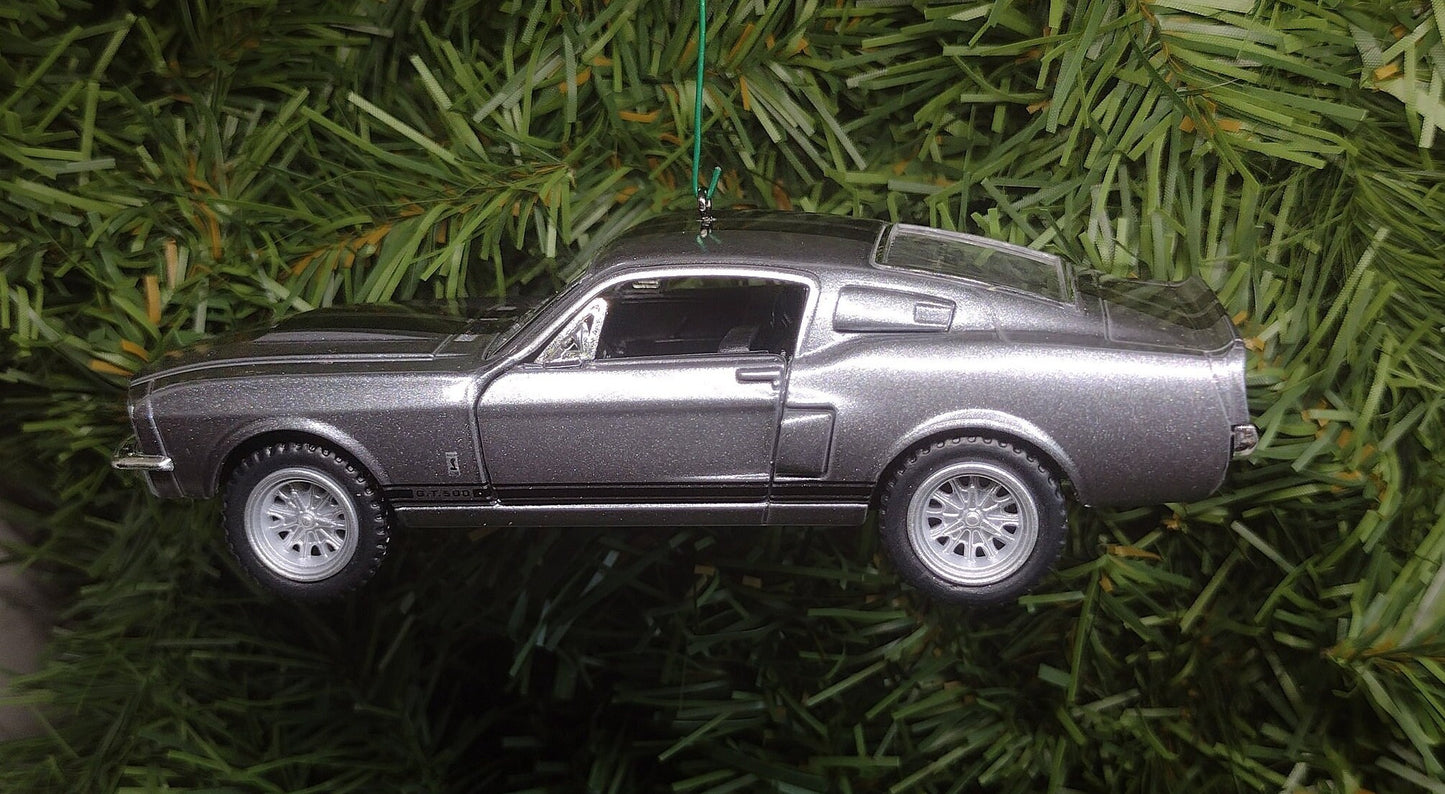 Ford Mustang Ornament Christmas Gift Idea 1967 Shelby GT 500 Fun Automotive Xmas tree Decoration 5 inches long