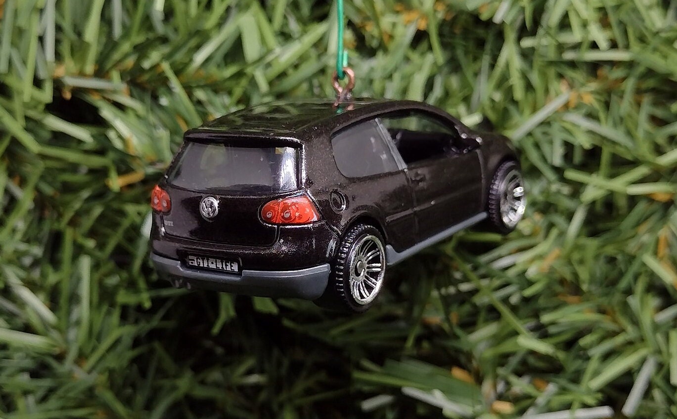 VW Golf GTI Ornament Christmas Gift Idea fun Volkswagen Automotive Present for Car Enthusiast Unique Xmas Tree Decoration 2.75 inch