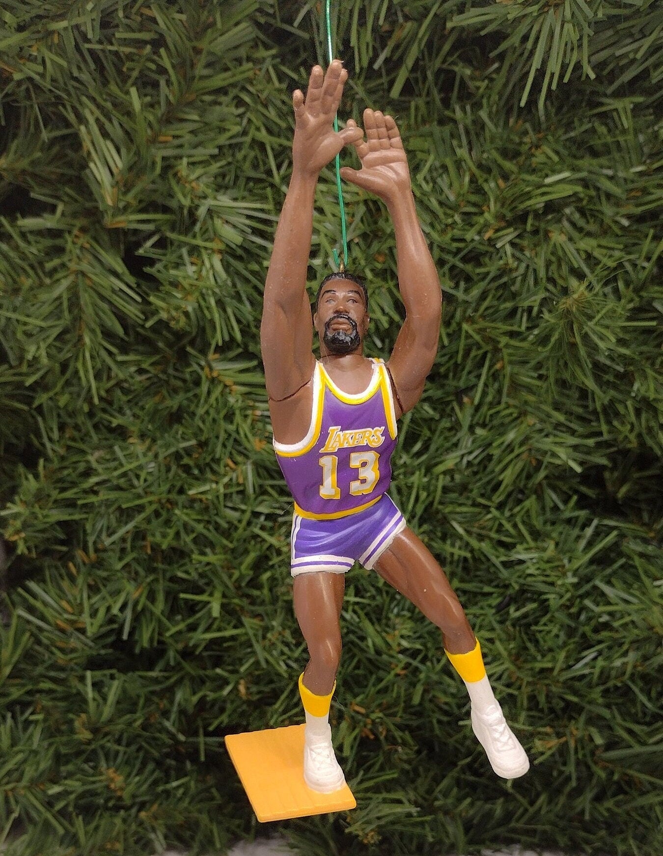 Wilt Chamberlain LOS ANGELES LAKERS Ornament nba basketball Christmas tree decoration Unique gift idea