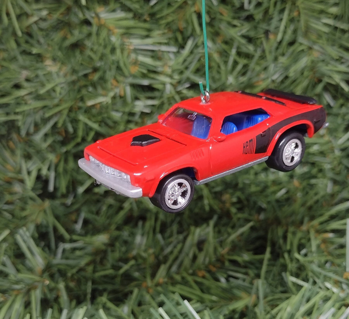 Plymouth Barracuda Ornament 1971 Hemi Cuda Mopar Christmas tree decoration fun automotive gift for car enthusiast or man cave tree