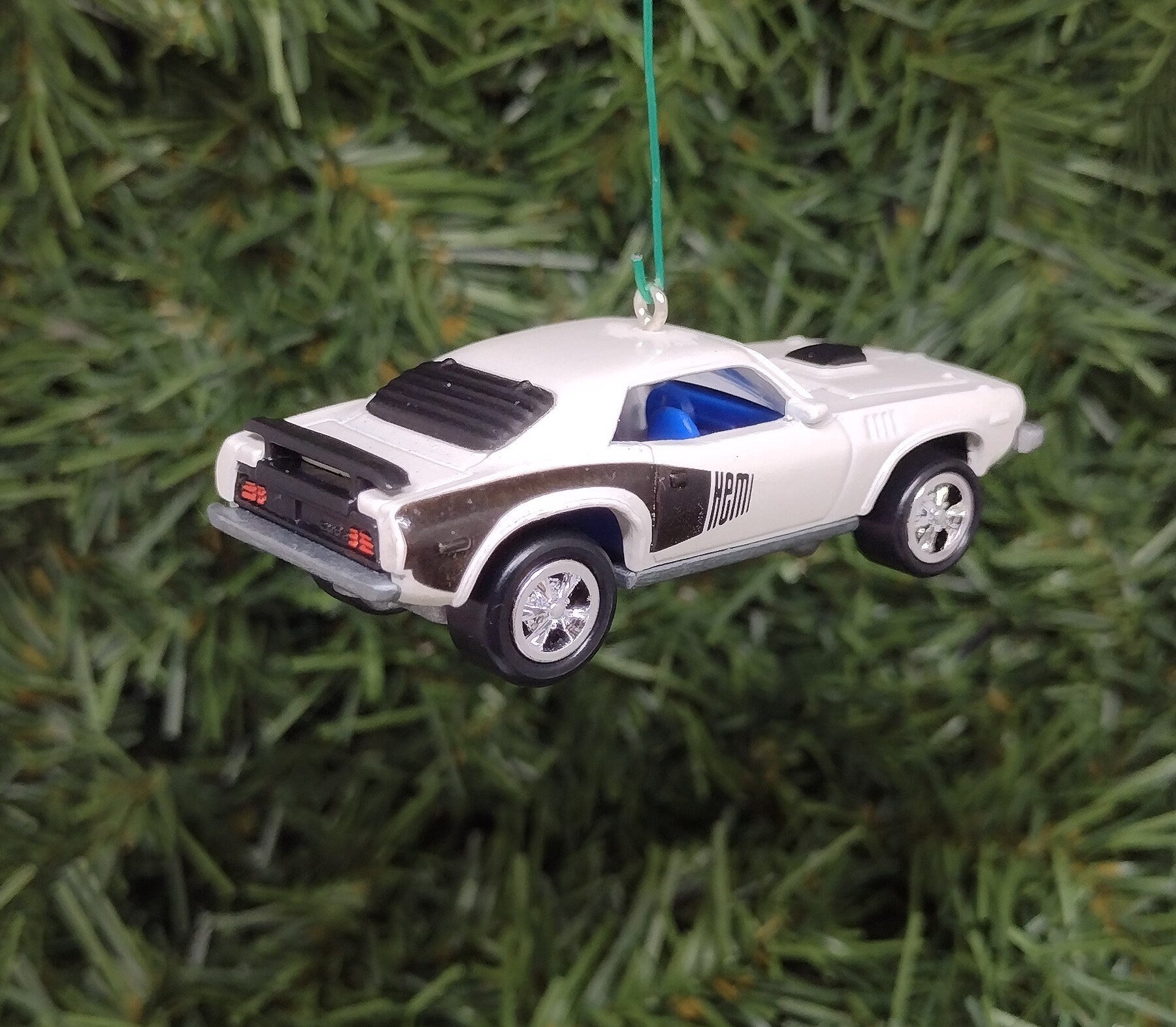 Plymouth Barracuda Ornament 1971 Hemi Cuda Christmas tree decoration fun Mopar automotive gift for car enthusiast or man cave tree