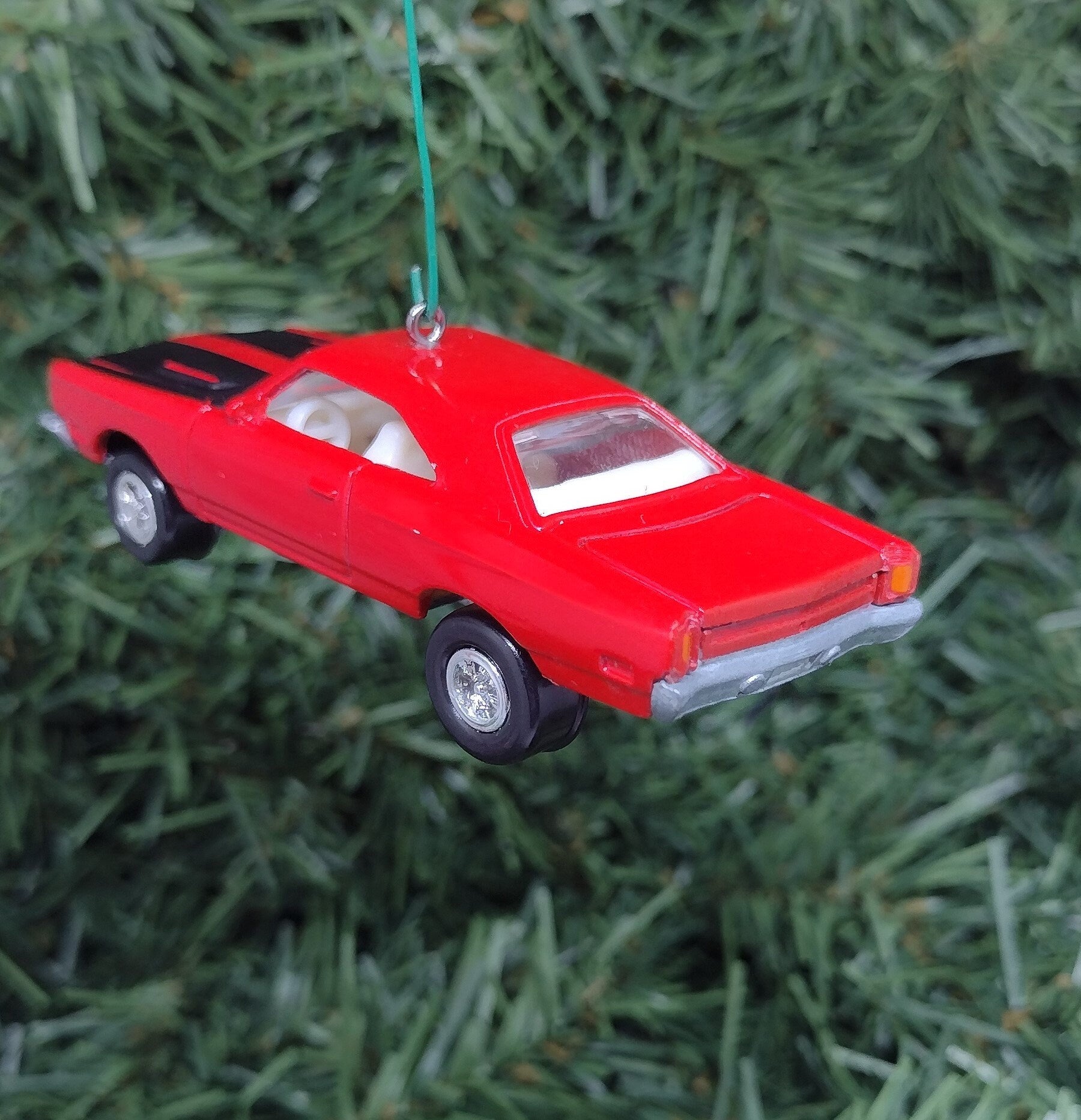Plymouth Roadrunner Ornament 1969 Mopar Christmas tree decoration fun automotive gift for car enthusiast or man cave tree