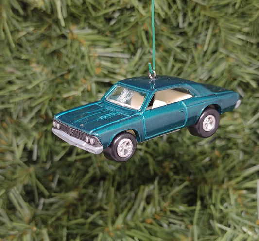 Chevy Malibu Ornament 1966 Chevrolet Christmas tree decoration fun automotive gift for car enthusiast or man cave tree
