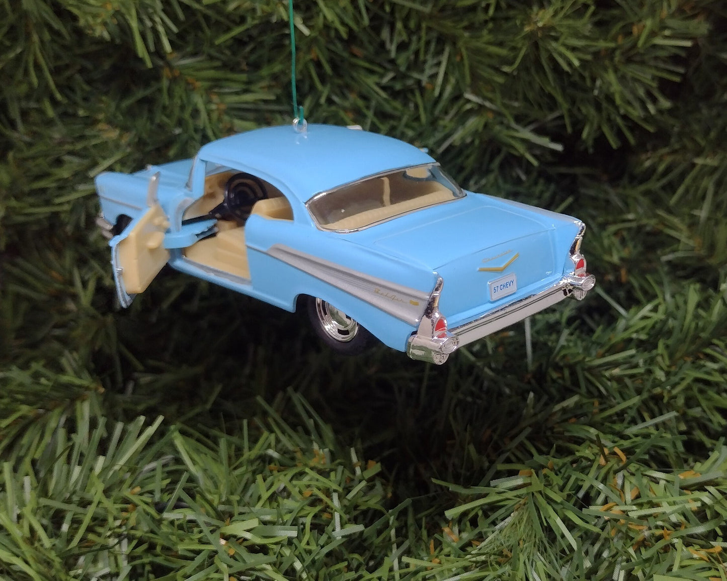 1957 Chevy Bel Air Ornament Christmas Tree Decoration Fun Automotive Xmas Gift Idea 5 inches long Chevrolet