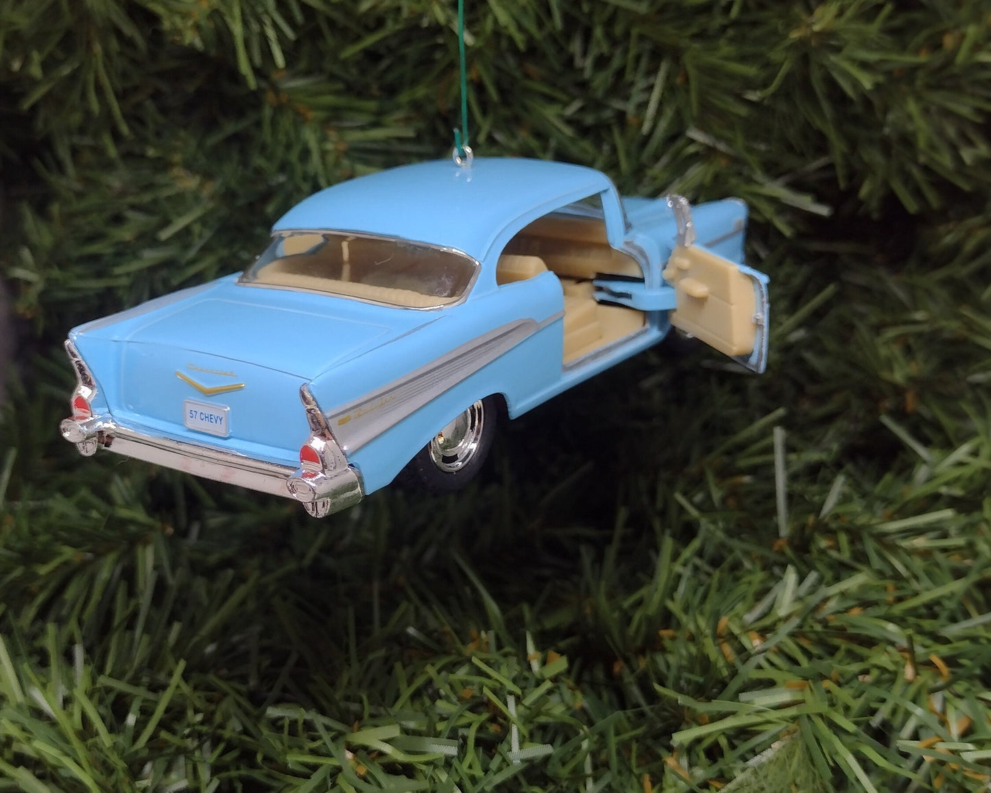 1957 Chevy Bel Air Ornament Christmas Tree Decoration Fun Automotive Xmas Gift Idea 5 inches long Chevrolet