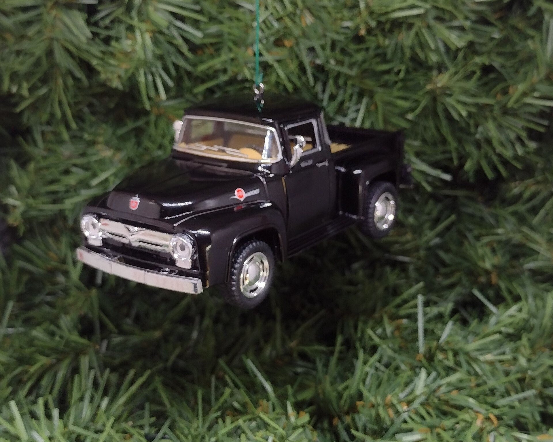 Ford F-100 Truck Ornament 1956 Christmas Tree Decoration Fun Automotive Xmas Gift Idea 5 inches long 1953 1954 1955 F100 pickup truck