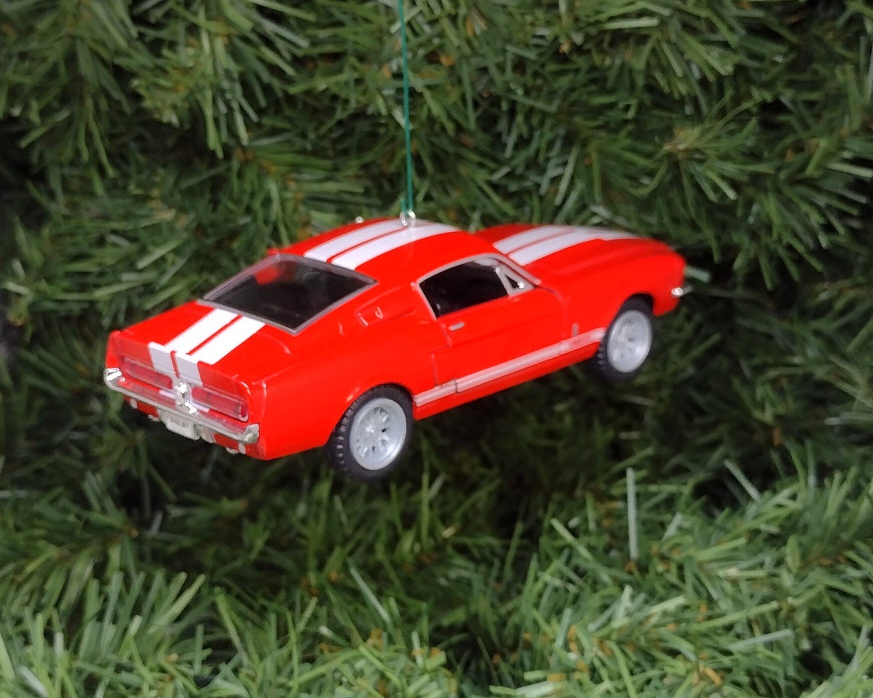 Ford Mustang Ornament Christmas Gift Idea 1967 Shelby GT 500 Fun Automotive Xmas tree Decoration 5 inches long