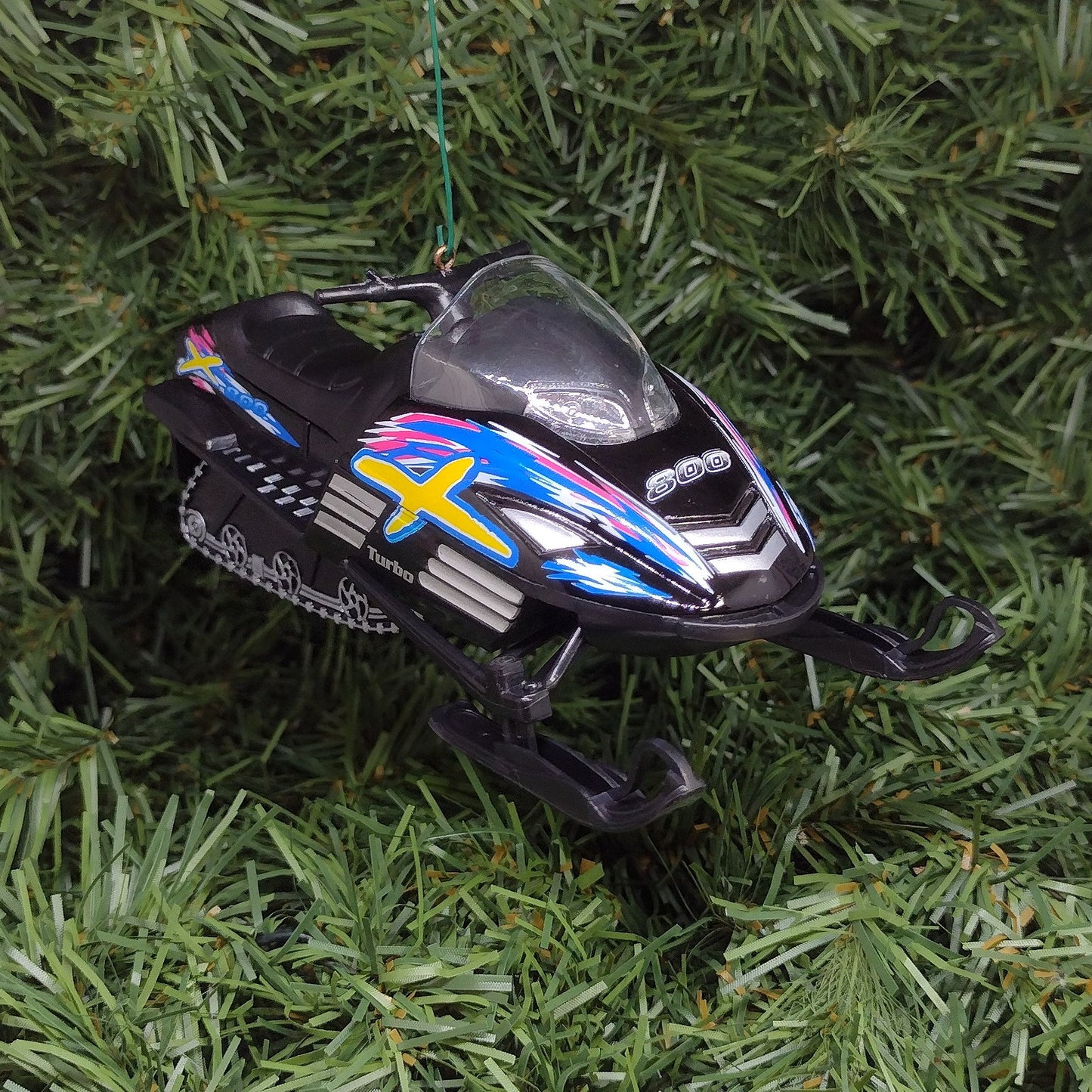 Snowmobile Ornament Christmas Tree Decoration Fun Automotive Xmas Gift Idea 5 inches long snow machine sled