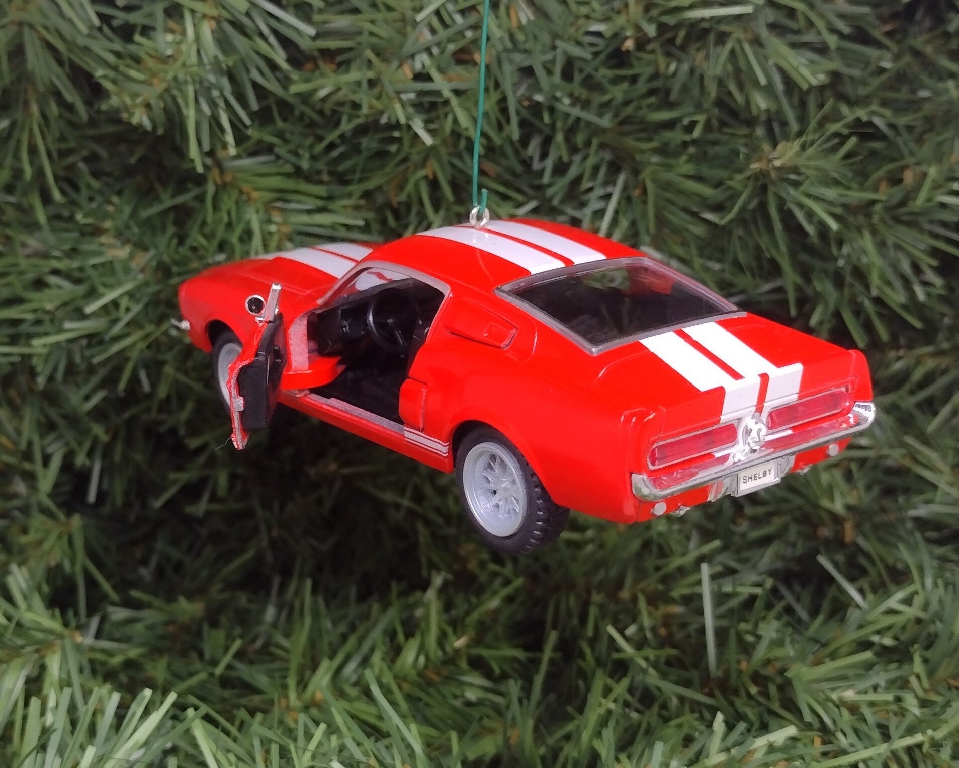 Ford Mustang Ornament Christmas Gift Idea 1967 Shelby GT 500 Fun Automotive Xmas tree Decoration 5 inches long