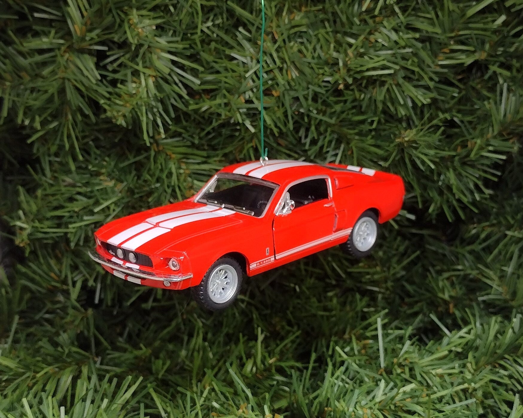 Ford Mustang Ornament Christmas Gift Idea 1967 Shelby GT 500 Fun Automotive Xmas tree Decoration 5 inches long