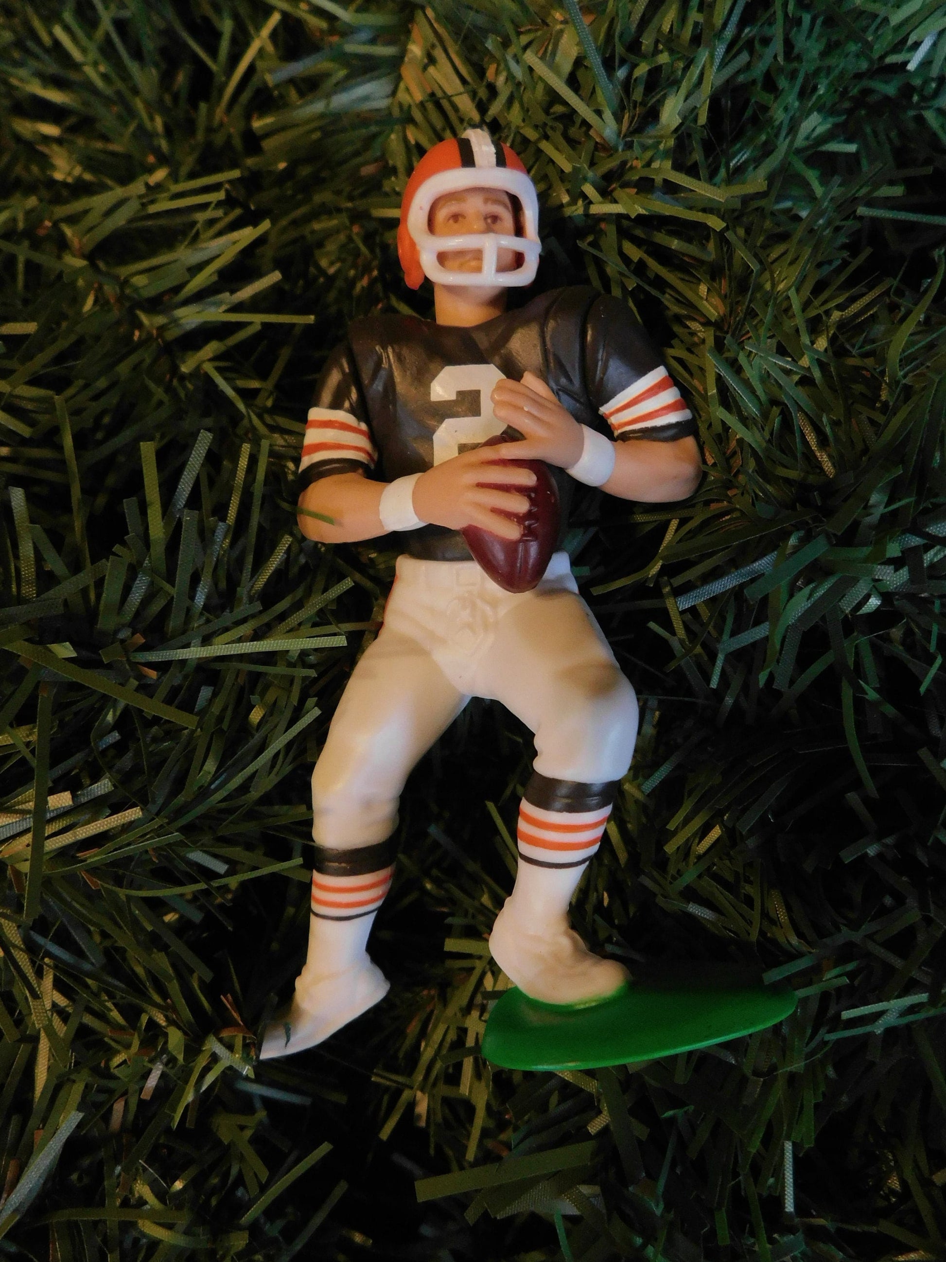 CLEVELAND BROWNS Christmas tree ornaments Ozzie Newsome/Tim Couch xmas nfl football figure gift idea