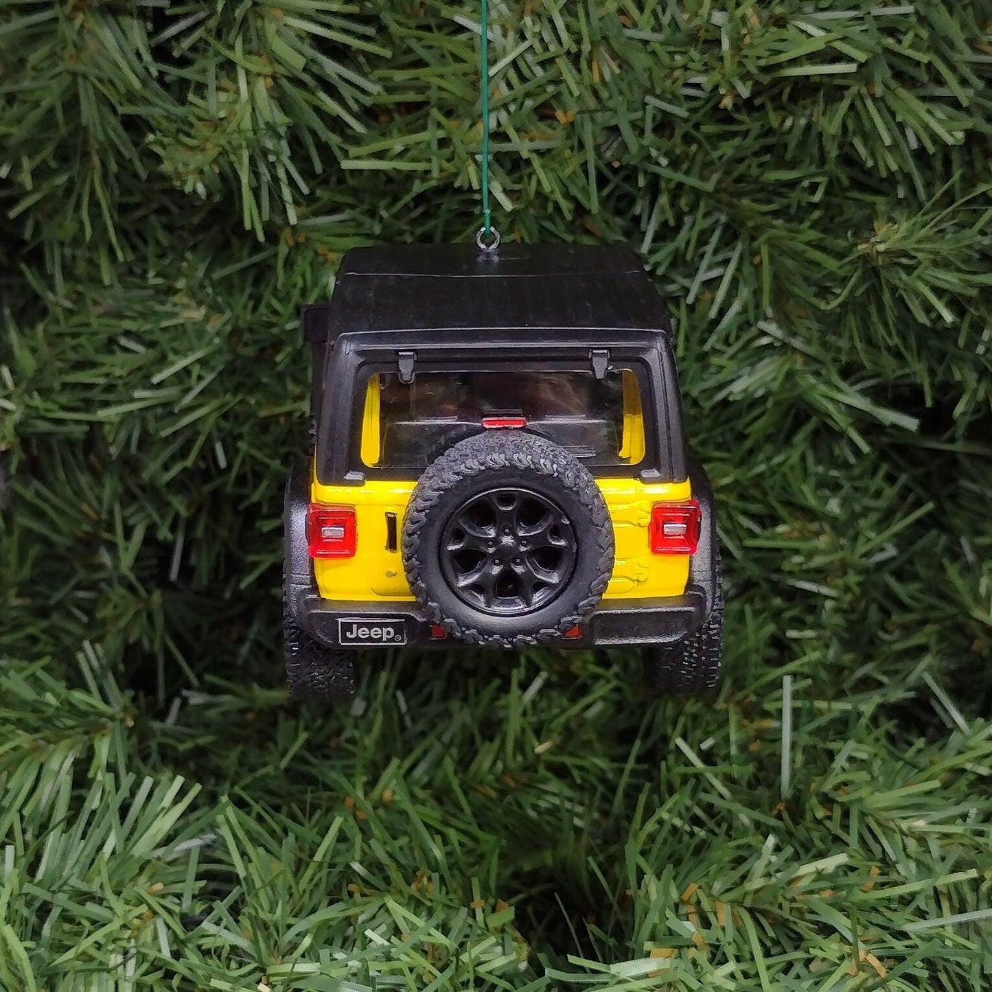 Jeep Wrangler Ornament Christmas Gift Idea Fun Automotive Xmas tree Decoration 5 inches long 2018 yellow