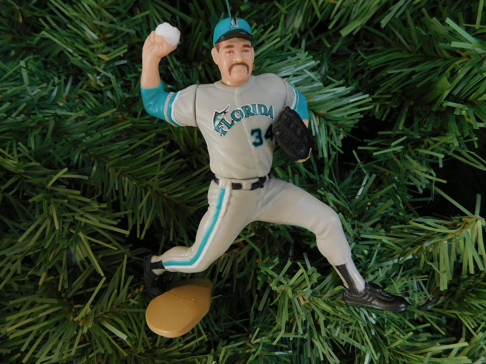 MIAMI/FLORIDA MARLINS Christmas tree ornament Ivan &quot;Pudge&quot; Rodriguez Bryan Harvey/Benito Santiago mlb baseball xmas figure unique gift idea