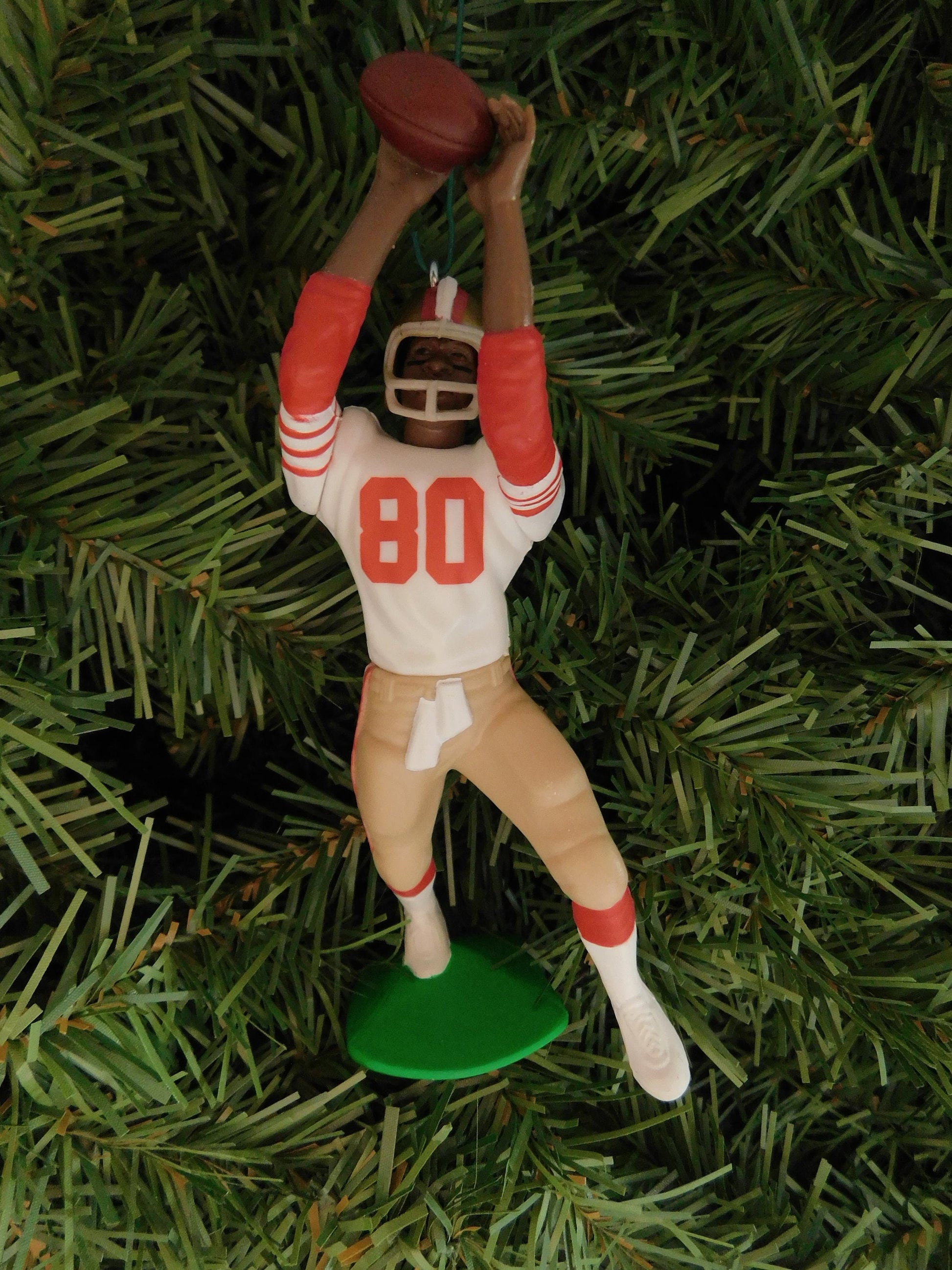 Jerry Rice SAN FRANCISCO 49ERS Christmas tree ornament xmas NFL football figure unique gift idea