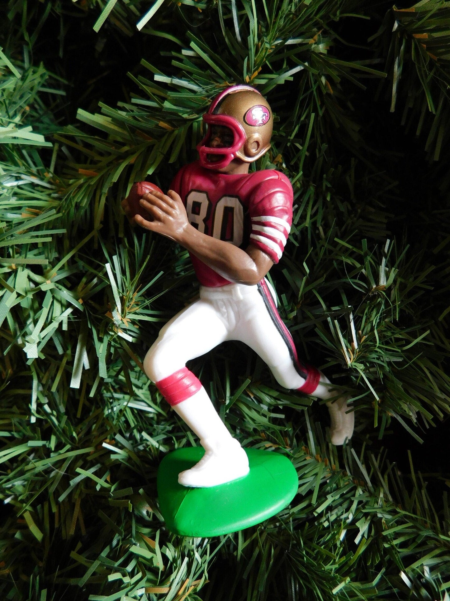 Jerry Rice SAN FRANCISCO 49ERS Christmas tree ornament xmas NFL football figure unique gift idea