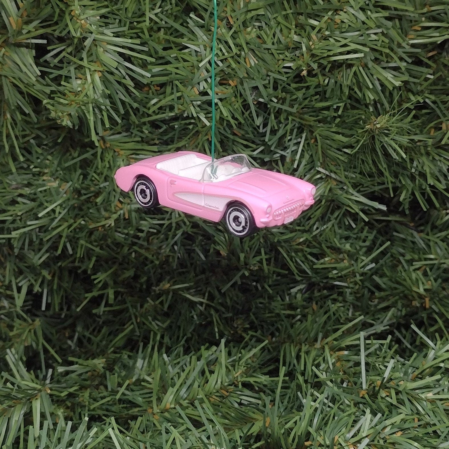 Barbie Corvette Ornament Christmas Gift 2023 Movie Unique Pink Car Xmas Tree Decoration